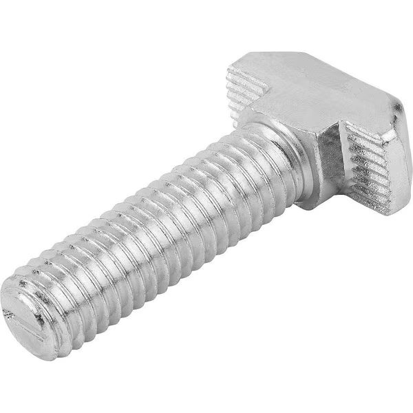 Camrail Bolt, M6 Thrd Sz, 20 mm L, Hammer-Head Head, Steel, Zinc Plated Finish, Kipp, Mfr#: K1029.0806015X20